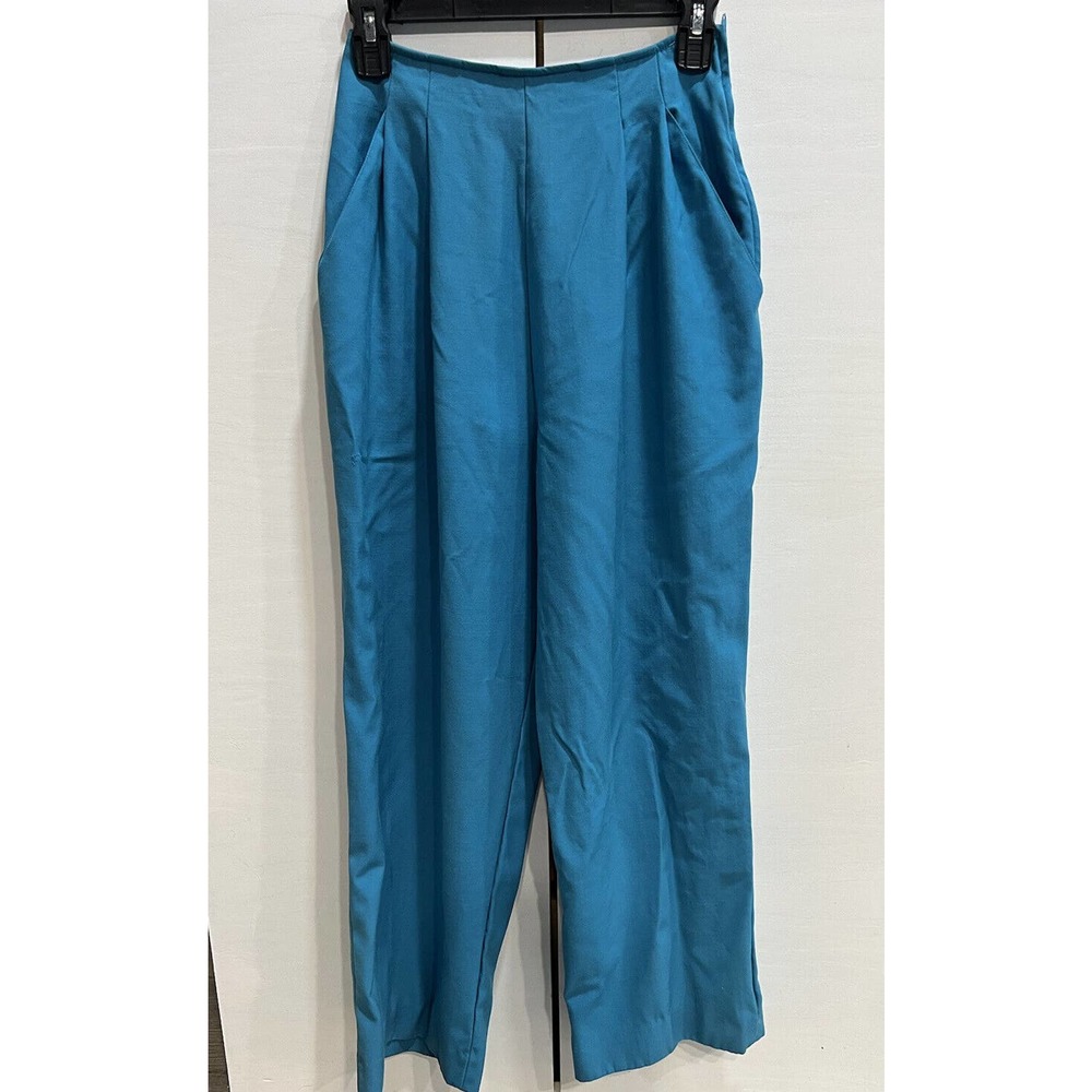 Gianfranco Ferré Studio Vintage Women's Teal Wide Leg Trousers Italy 46 US Small